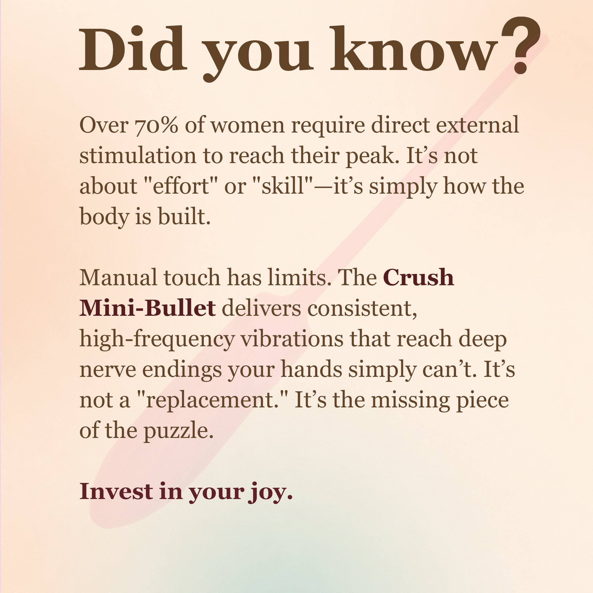Crush (Black) Mini Bullet Vibrator for Women